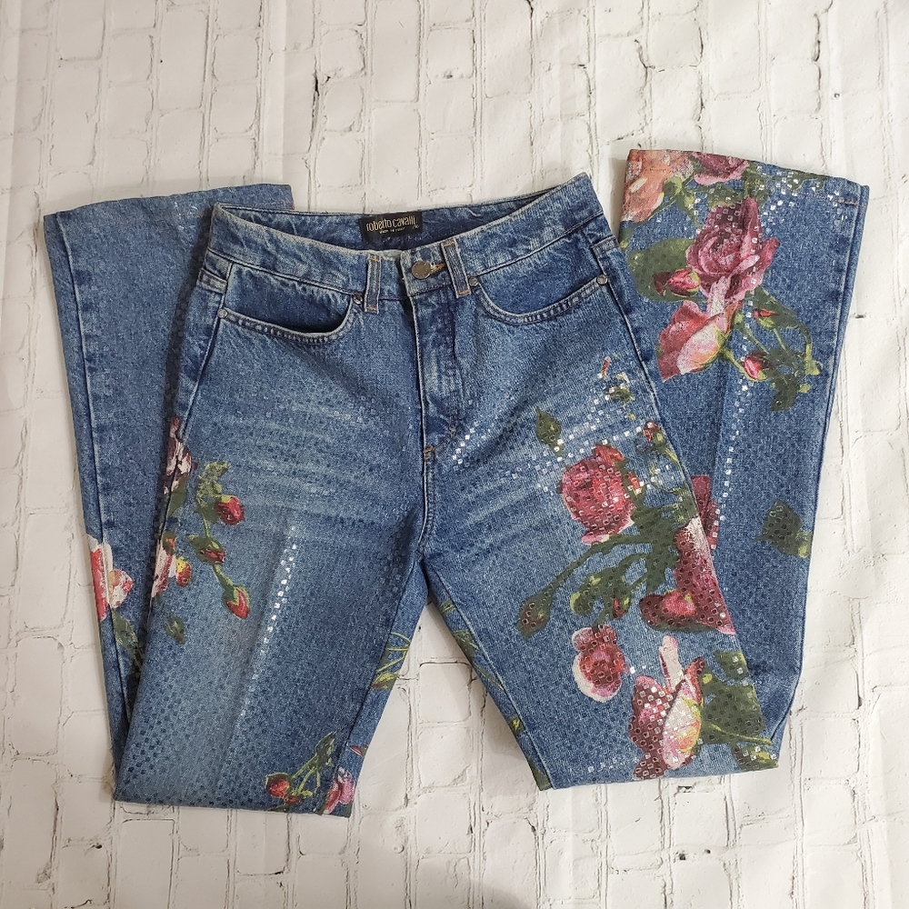 Roberto Cavalli 1990's Vintage XS Jeans 2000s y2k